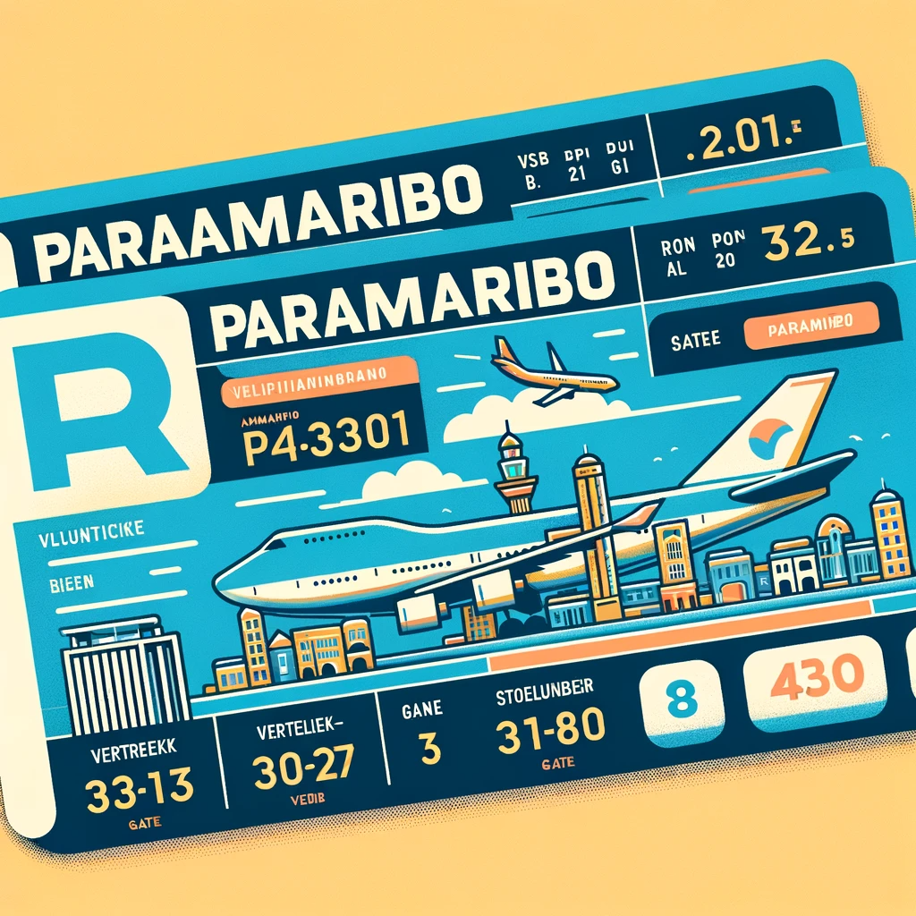 Vliegtickets naar Paramaribo met vluchtgegevens