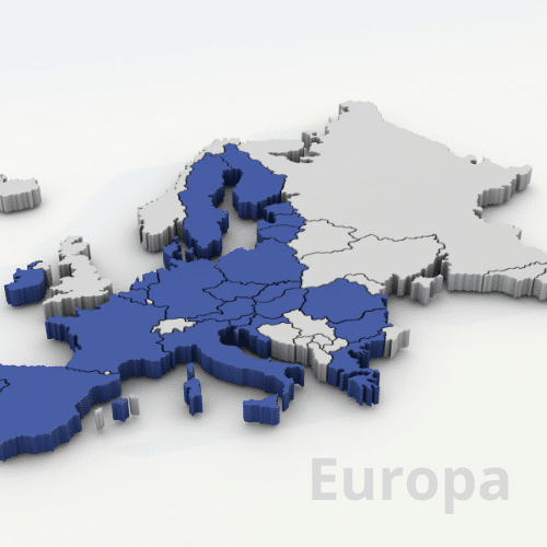 3D kaart van Europa.